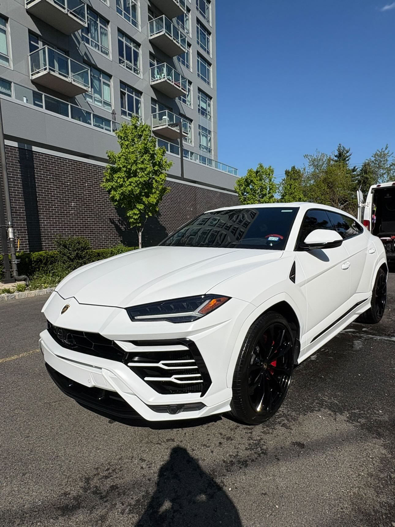 White Lamborghini Urus fully detailed